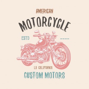 潮牌矢量EPS摩托车图案 潮牌矢量EPS摩托车图案