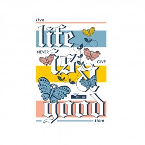 昆虫蝴蝶文字图文结合潮牌EPS图案 昆虫蝴蝶文字图文结合潮牌EPS图案