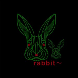 文字图文结合动物兔子